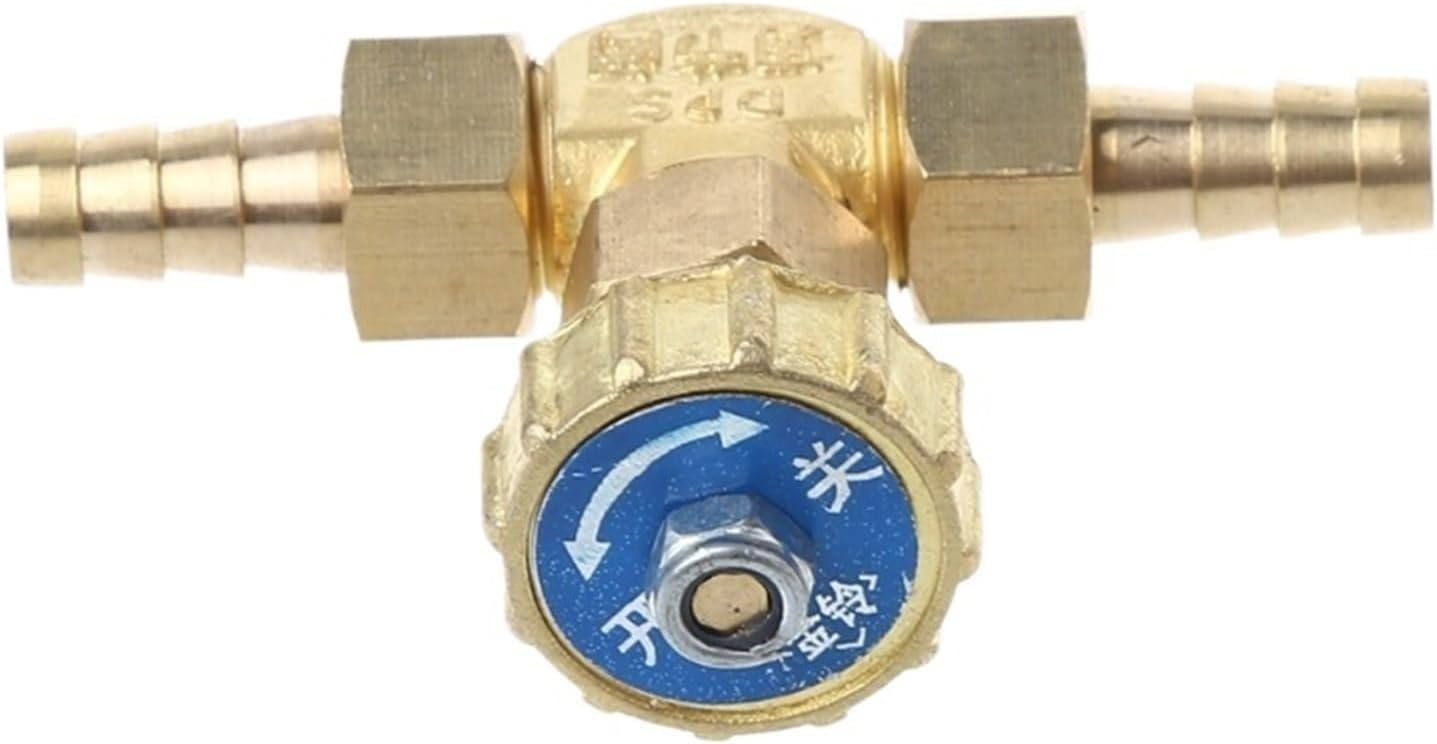 1pcs Brass Propane Butane Gas Adjuster, Barbed Spigots, Brass Needle Valve, 10mm(8mm)