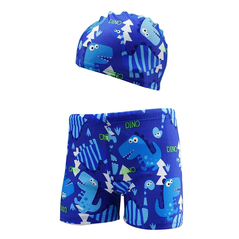 Lazz1on Niños Bañador Bebé Boxer de Natación y Gorros Secado Rápido Traje de Baño 3-12 Años