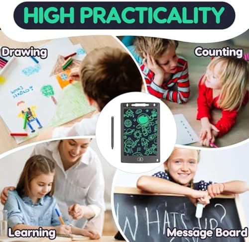 LCD Writing Tablet, 8.5 Inches Full Screen Erasable Drawing Pad for Kids Adults Electronic Doodle Board for School Home Office Use - 5