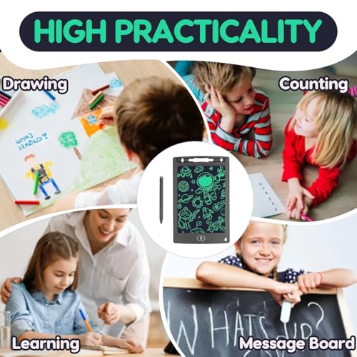 LCD Writing Tablet, 8.5 Inches Full Screen Erasable Drawing Pad for Kids Adults Electronic Doodle Board for School Home Office Use — view 5