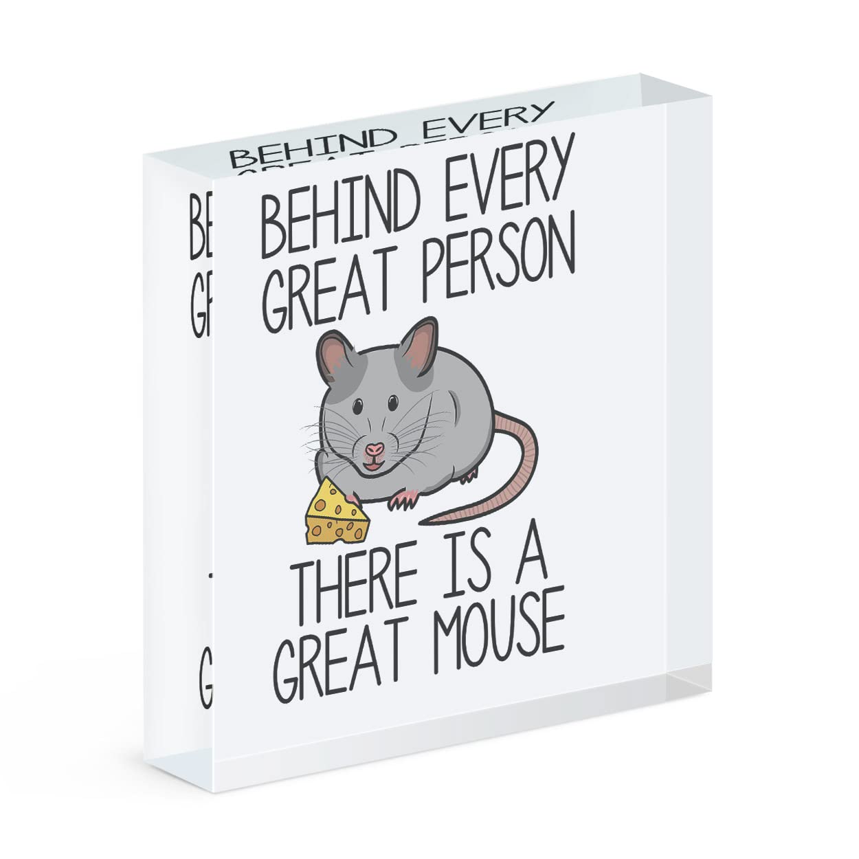 Souris acrylique bloc cadre photo pour personnaliser votre espace de travail