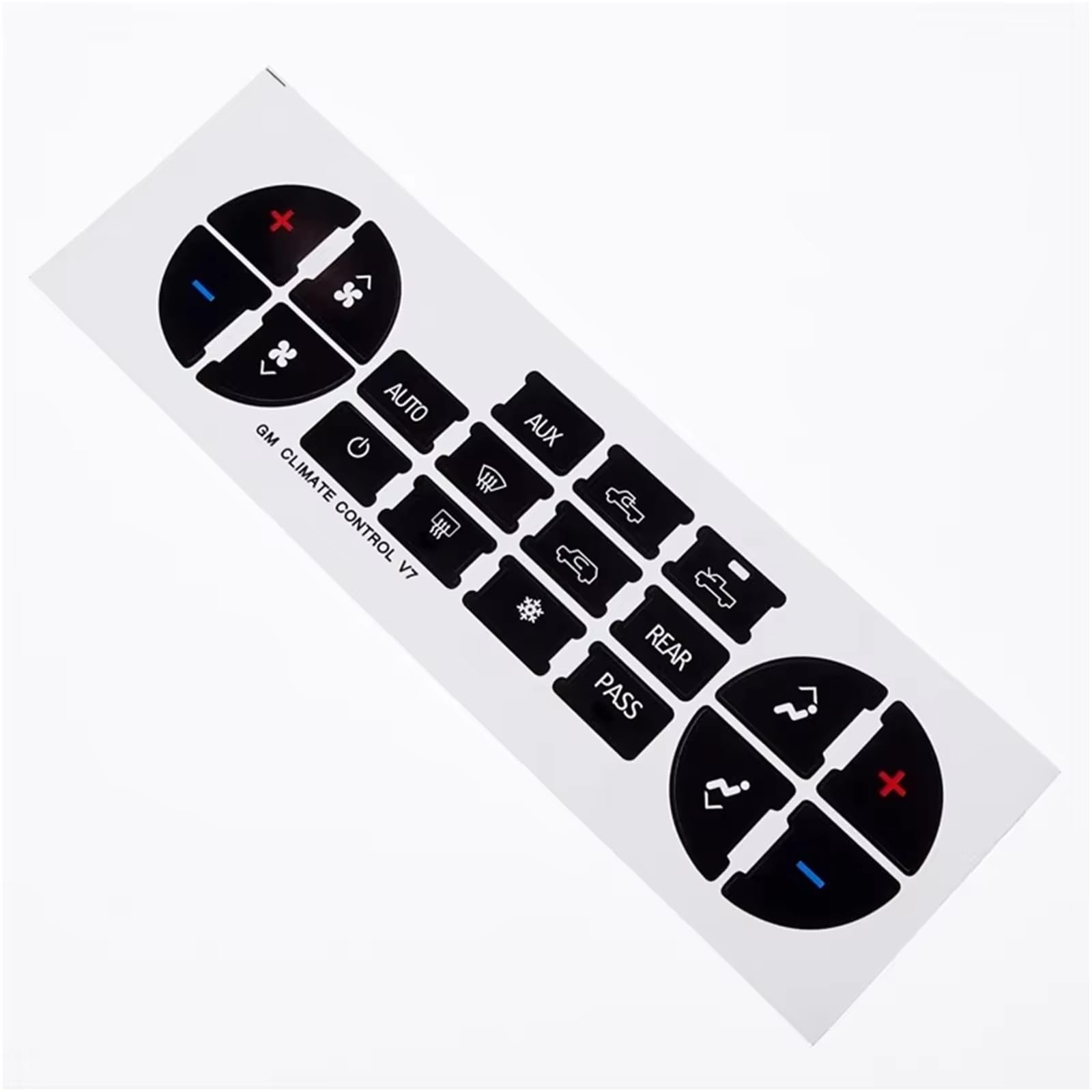 Interior Button Stickers Compatible with Chevrolet for GMC Avalanche for Silverado for Tahoe for Sierra AC Central Control Panel Button Decal