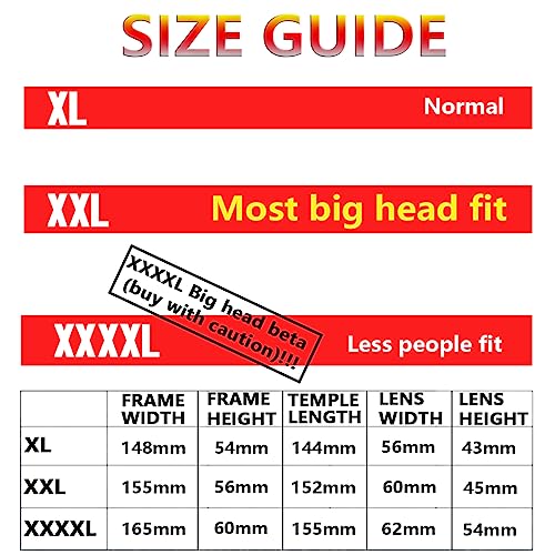 MAXJULI Polarized Sunglasses for Big Heads Men Women 80232