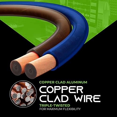 GearIT 14 Gauge 2 x 2.5mm Speaker Wire Cca Cable (30.4 Meters - Black Blue)