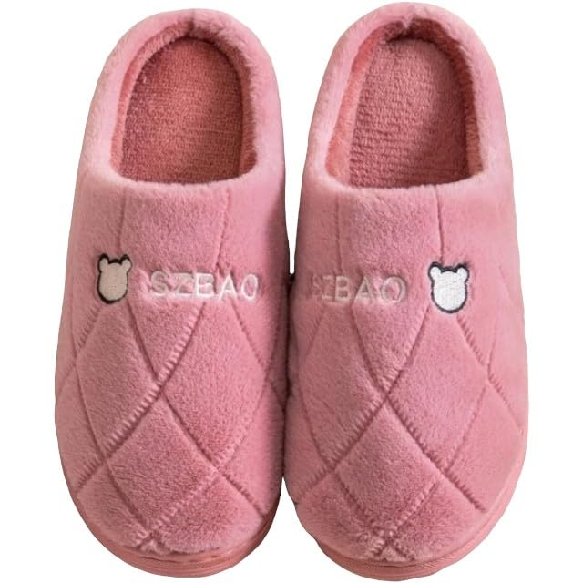 Wolvesden Womens Home Flip-Flops & Slippers Winter Indoor Non-Slip Women Soft Fur Home Flip Flop Slides And Slippers Cute Bear Flip Flops for Women-Pink_4 (B0DDXDC4TH) Amazon Price History, Amazon Price Tracker