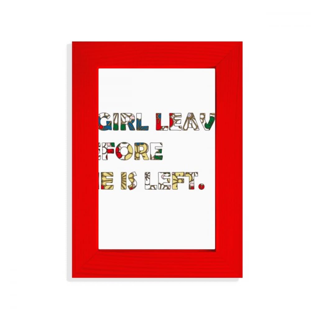 Cadre photo rouge Art déco citation filles pour décoration murale