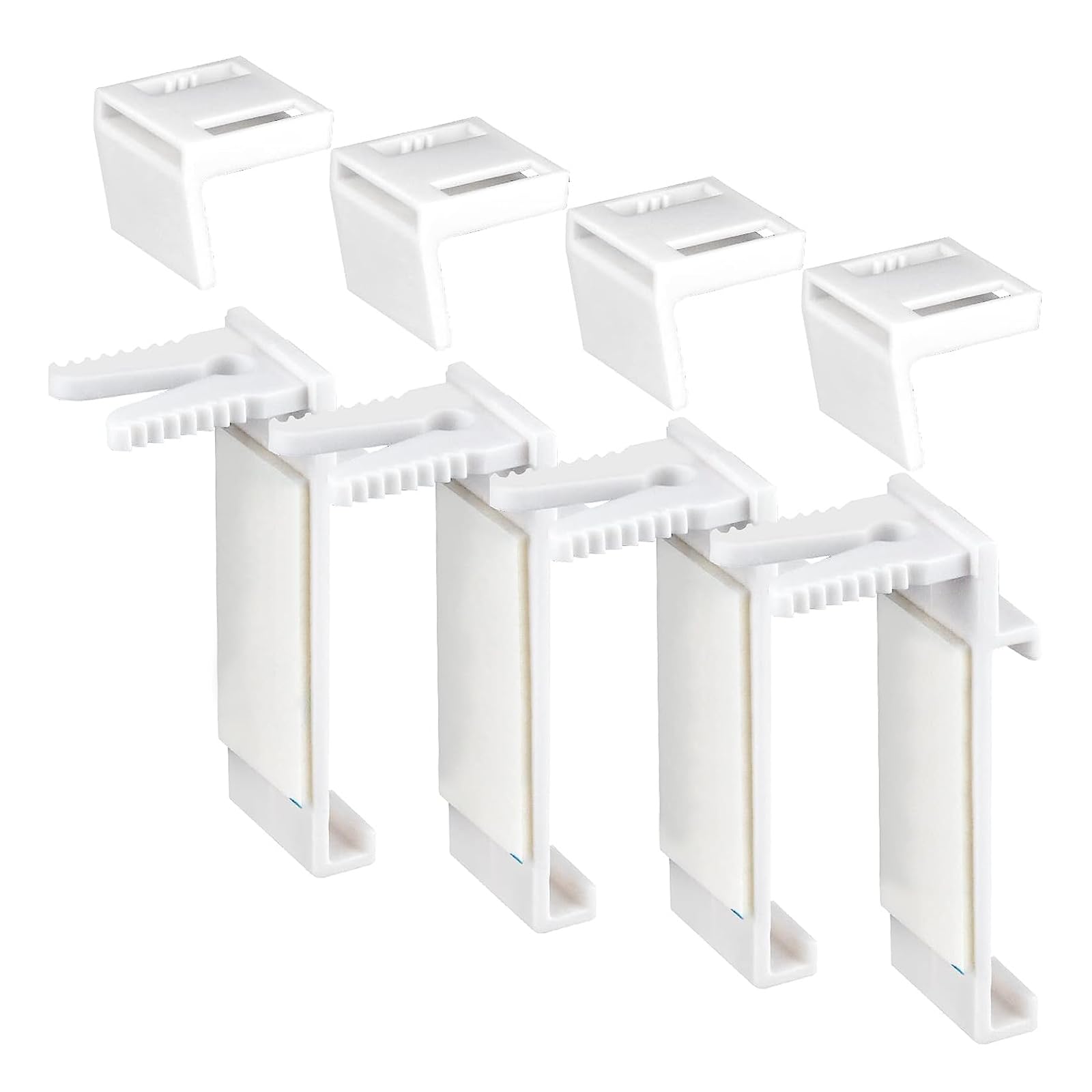 4 PCS Easy Installation Clamp Holder No Drilling Adjustable Bracket Roller Blind Replacement For Roller Blinds