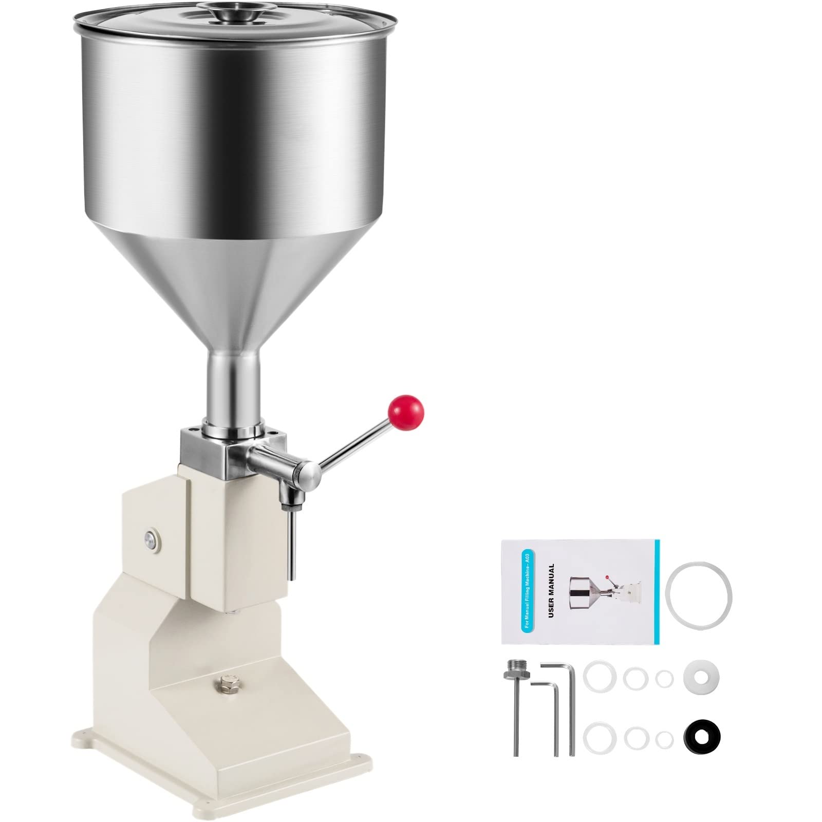 CVFRDD A03 Manual Liquid Filling Machine 5-50 ML Adjustable Commercial Dispenser Bottle Filler For Shampoo Oil Cosmetic