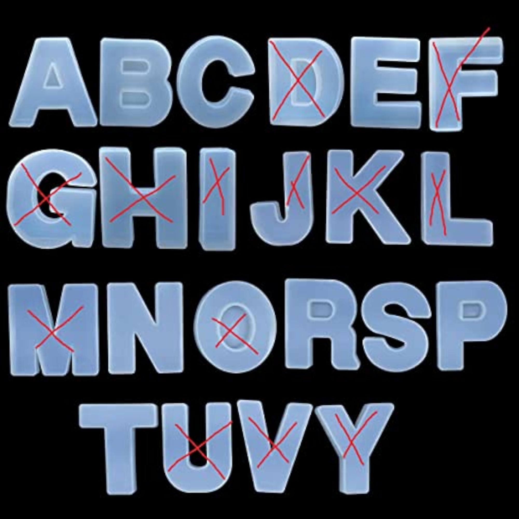 Alphabet Letter Casting Silicone Resin Mould, Letter T