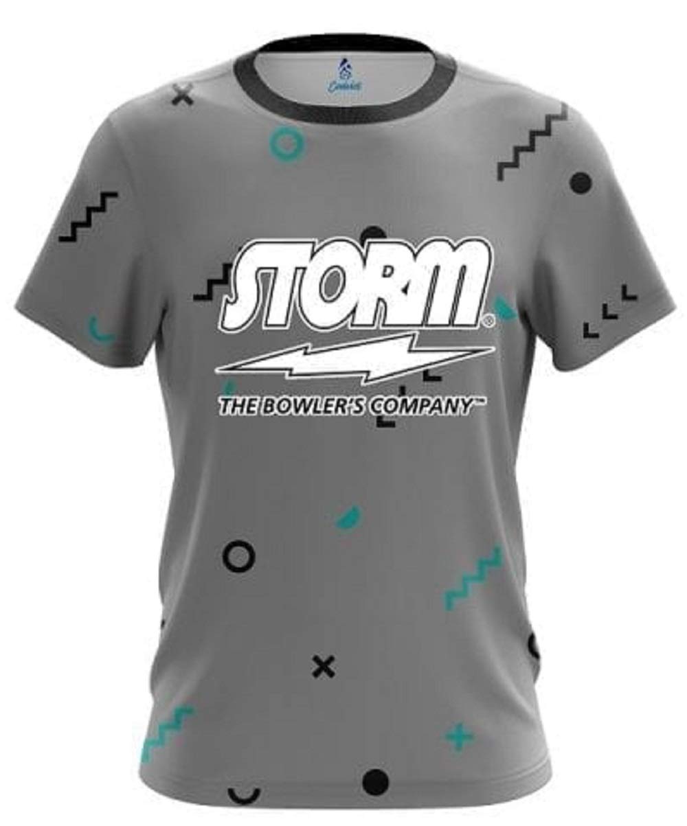 CoolWick Storm Hipster Grey Bowling Jersey (Large)