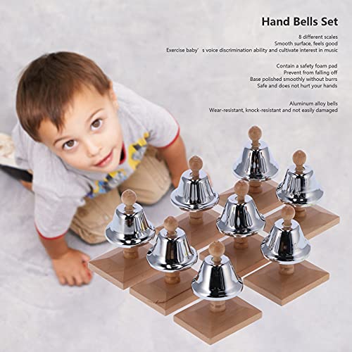 8 Stks Hand Bells Set, 8 Note Handbells Aluminium Percussie Muzikale Party Instrument voor Kinderen - Image 5