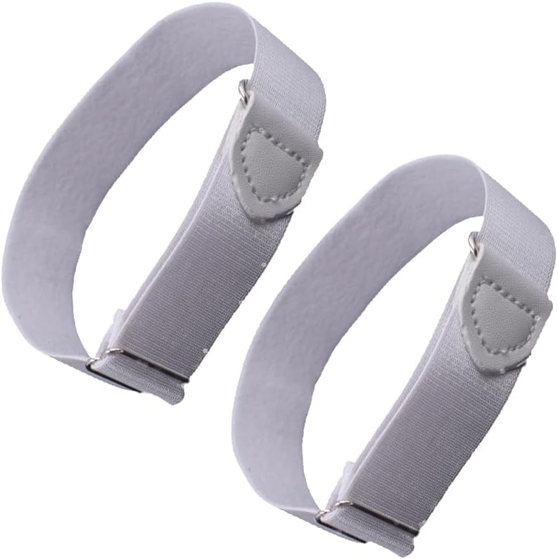 HEALLILY Adjustable Anti-Slip Sleeve Holders for Women and Men 2-Pack Shirt Sleeve Garters to Secure Rolled Sleeves for Work Casual and Outdoor Activities