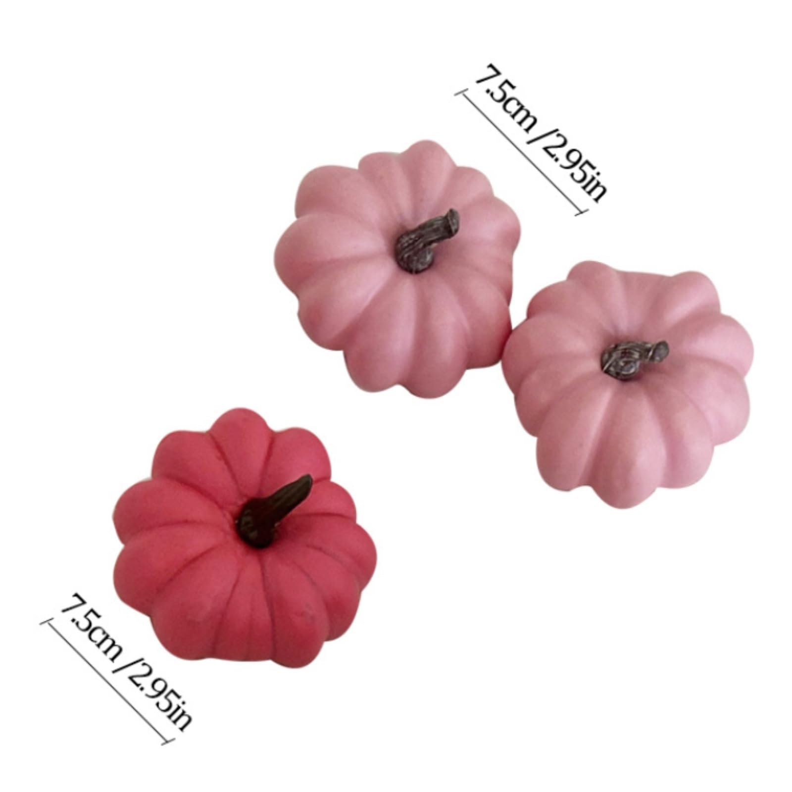 Set di Frutta Finta 8 Modelli di Frutta Artificiale Simulazione Zucca Adatti for La Decorazione delle Feste per Interni Esterni(Light Pink)