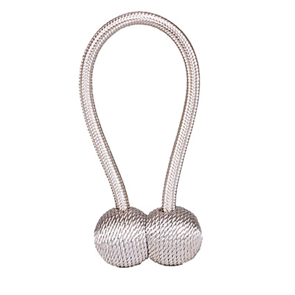 Magnetic Curtain Tiebacks Clips - Window Tie Backs Holders for Home Office Decorative Rope Holdbacks Classic Tiebacks Design, 1 Pair