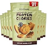 FOODHAK Ginger & Cardamom Cookies Pack of 8 (8 X 120g) - Vegan cookies with Millet Flour Coconut Oil & Chia Seeds-Oven Baked with Protein Source-Cardamom Cookies with Maple Syrup & Coconut Palm Sugar