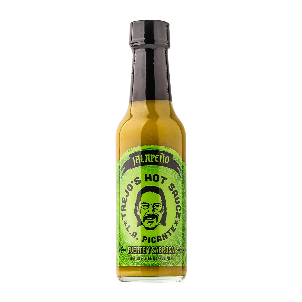 Trejo's Jalapeño Hot Sauce | Zesty & Flavorful with Green Olives, Lime & Honey | Tangy & Balanced | Non-GMO & Vegetarian | Perfect for Tacos, Burritos