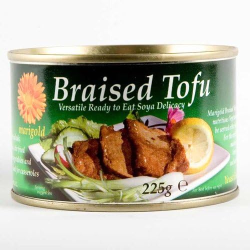 THREE PACKS of Marigold Braised Tofu in Can 225g