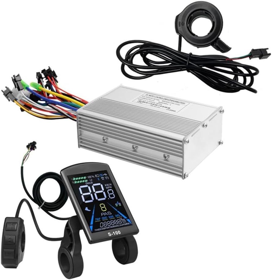 – 36V/48V Brushless Electric Motor Controller with LCD Display, Ideal for 250W/500W E Bike Applications