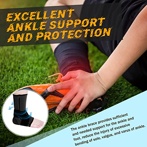 Image of Tarpop 1 Pair Ankle Brace for Kids Compression Ankle Sleeves Adjustable Foot Support Brace Elastic Guard for Children Boys Girls Sports Running Jogging Dance Fitness Gymnastics(Black,X-Small)