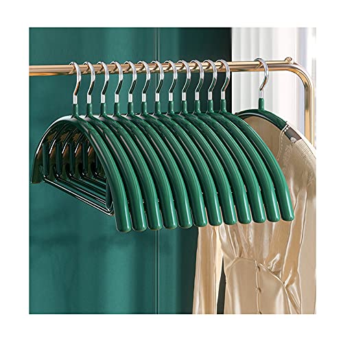 Saturey Kleiderbügel Anzug Kleiderbügel rutschfeste Hängende Ecke Nahtlose Haushaltslicht Luxus Aufhänger Aufhänger Anti-Skid Rack Haken Kleidung 20 Packungen Clothes Hanger (Color : Green)