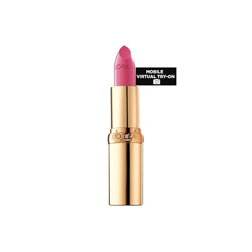 L'Oreal Paris - Lápiz labial Colour Riche Original, cremoso e hidratante, satinado con aceite de argán y vitamina E, Pink Flamingo, 1 unidad
