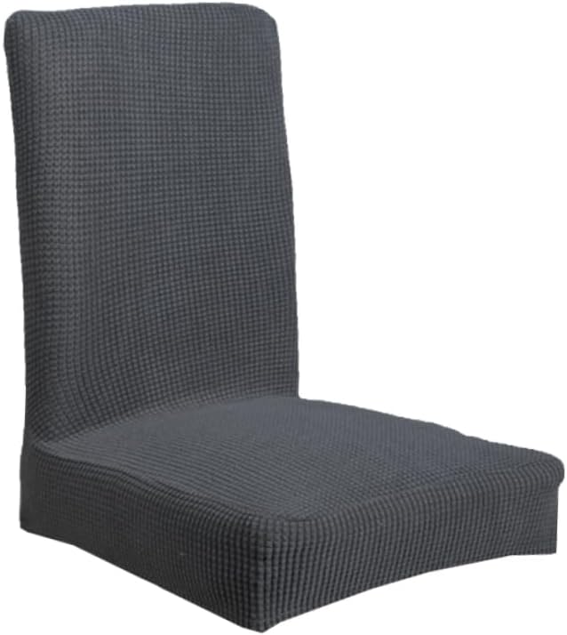 Amosfun 6pcs Polyester Chair Cover Stretchable Seat Protector for Office Banquet Wedding Grey