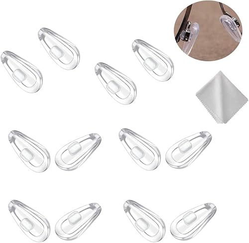 Almohadillas para la nariz de 0.59 pulgadas (0.591 in), 6 pares de almohadillas de silicona suave con cámara de aire, repuesto para la nariz, pieza