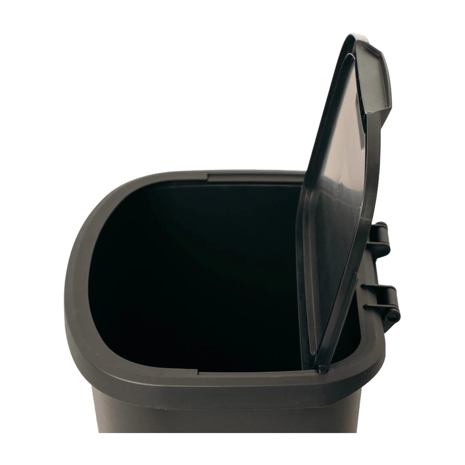 KIUHSFE Kitchen Trash Can, 11 Gallon Plastic Garbage Bin with Lift Top Lid, Black