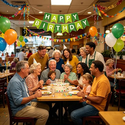 Image of Happy Birthday Banner Birthday Party Supplies (Green 3)