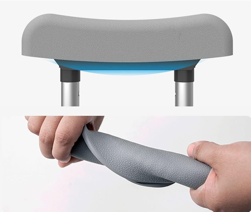 Muleta para las axilas Aleación de aluminio Muleta doble para las axilas de altura ajustable Muleta doble para las axilas ligera Bastón para muletas Muleta auxiliar pequeño regalo Una buena elección
