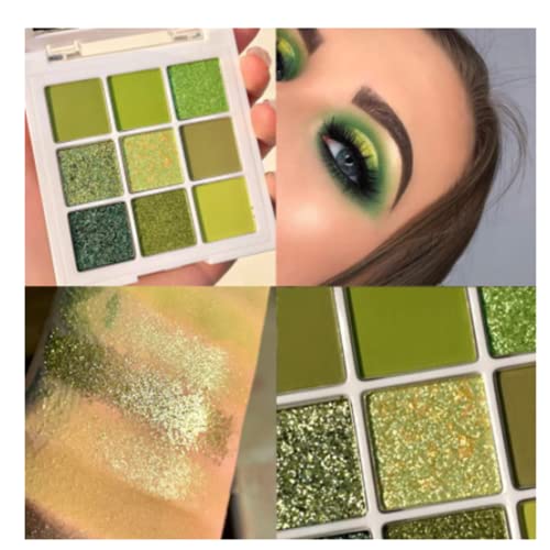Maepeor Olive Green Eyeshadow Palette 9 Colors Stunning Matte Glitter Eyeshadow Palette Longlasting Waterproof Shimmer Eye Shadow For Girls And Women (Set 2, Olive Green) #TOP7