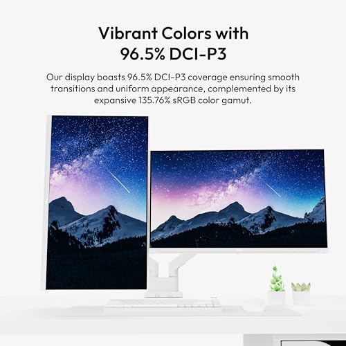 Image of Pixio PX278 Wave White 27 inch 180Hz Refresh Rate Quad HD 1440p Resolution Fast IPS Panel 1ms GTG Response Time Built-in Speakers Gaming Monitor with AMD FreeSync