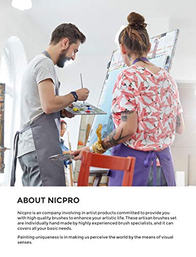 Image of Nicpro 5 PCS Detail Paint Brushes, Extra Fine Tip 000 Miniature Painting Artist Set, 3 /0 Small Micro Brushes for Acrylic Watercolor Oil, Paint by Number, Craft, Models Rock Painting Army (Black)