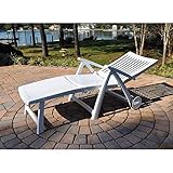 Kettler Roma Advantage Gartenliege weiß – klappbare Sonnenliege für Garten, Terrasse und Balkon – Rückenlehne mehrstufig verstellbar – wetterfeste Rollliege aus beständigem Kunststoff - 2
