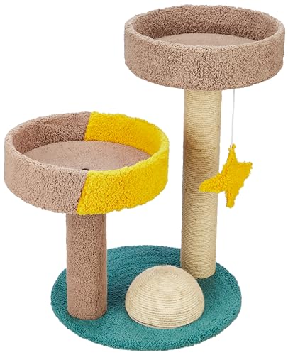 Amazon-Basics-Multi-Color-Hanging-Starfish-Cat-Tree-with-Platform-Scratching-Posts-Innovative-Design-for-Playful-Cats-and-Kittens-Cozy-Living-Spaces-Durable-Carpeted-Construction