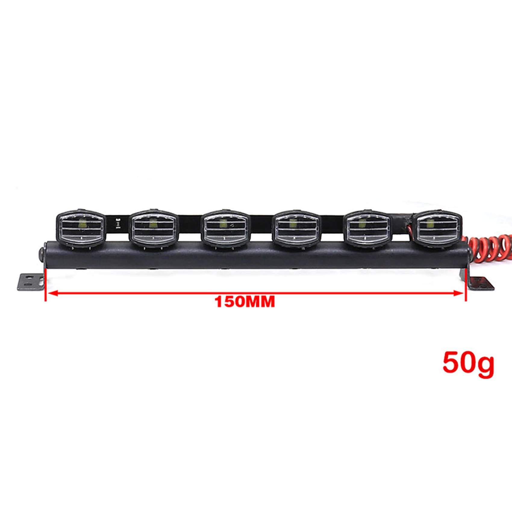 KEEDA Lampa dachowa LED listwa świetlna do skali 1/8 1/10 RC Crawler samochód Monster Truck HSP HPI Traxxas TAMIYA CC01 osiowy SCX10 D90 (6 LED)