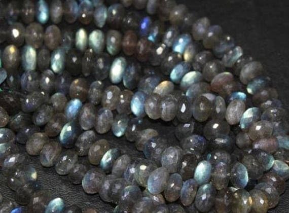 Perles labradorite bleue véritables facettées pour remplacer les fausses pierres ternes 8-9mm
