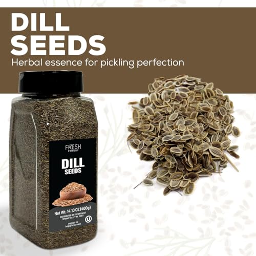 Fresh Finest Culinary Dill Seed, Whole Dill Seed for Pickling, Dressings, Entrees, Salads, Cooking & Baking, Kosher, Non GMO, 14.10oz (400g) - Thumbnail 5