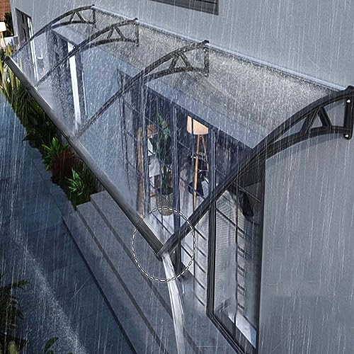 Auvent de porte d'entrée polycarbonate marquise extérieur fenêtre balcon - 6
