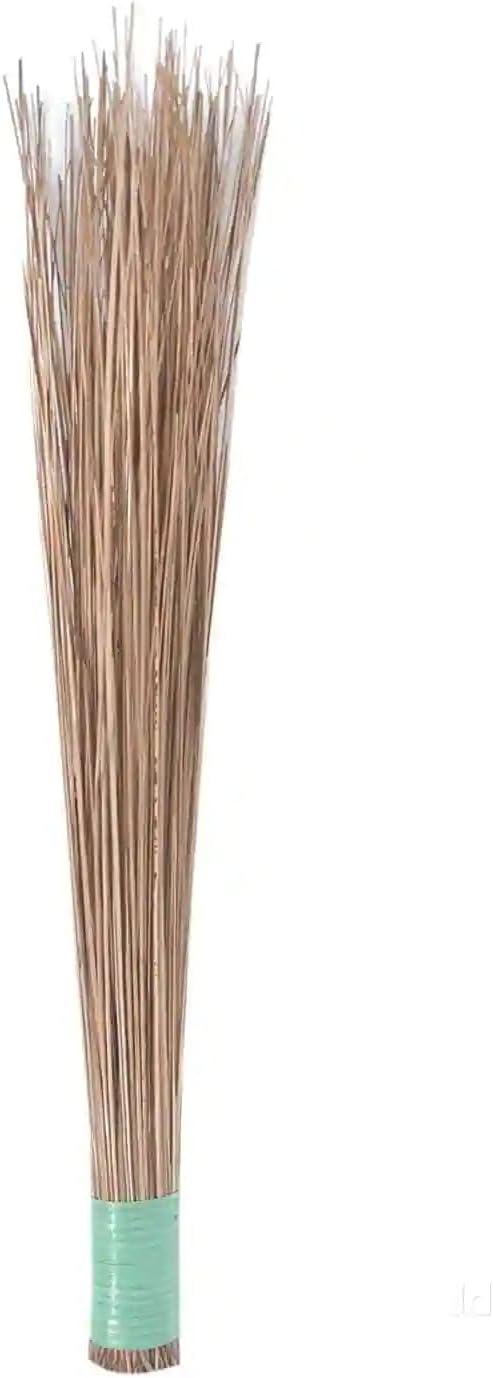 Natural Coconut Leaf Grass Broom Stick for Dry/Wet Floor, Bathroom Cleaning (80 cm Height, 500gm Weight Each) Pack of 1 / Pack of 3 (3)