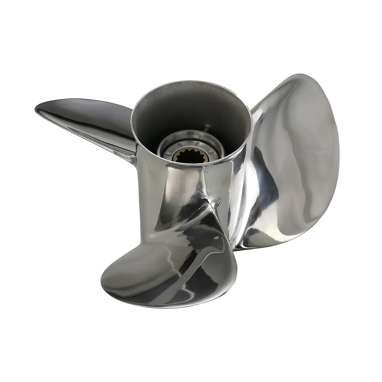 Elica Fuoribordo, Elica fuoribordo in Acciaio Inossidabile 11 1/8 x 14 OEM Fit Motori 25-60HP 3 Pale RIF. n. 697-45970-00-98, 13 Denti scanalati