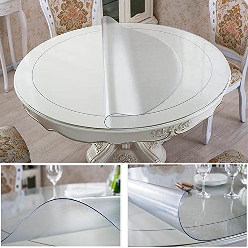 Nappe de table transparente ronde en PVC 2mm imperméable - 7