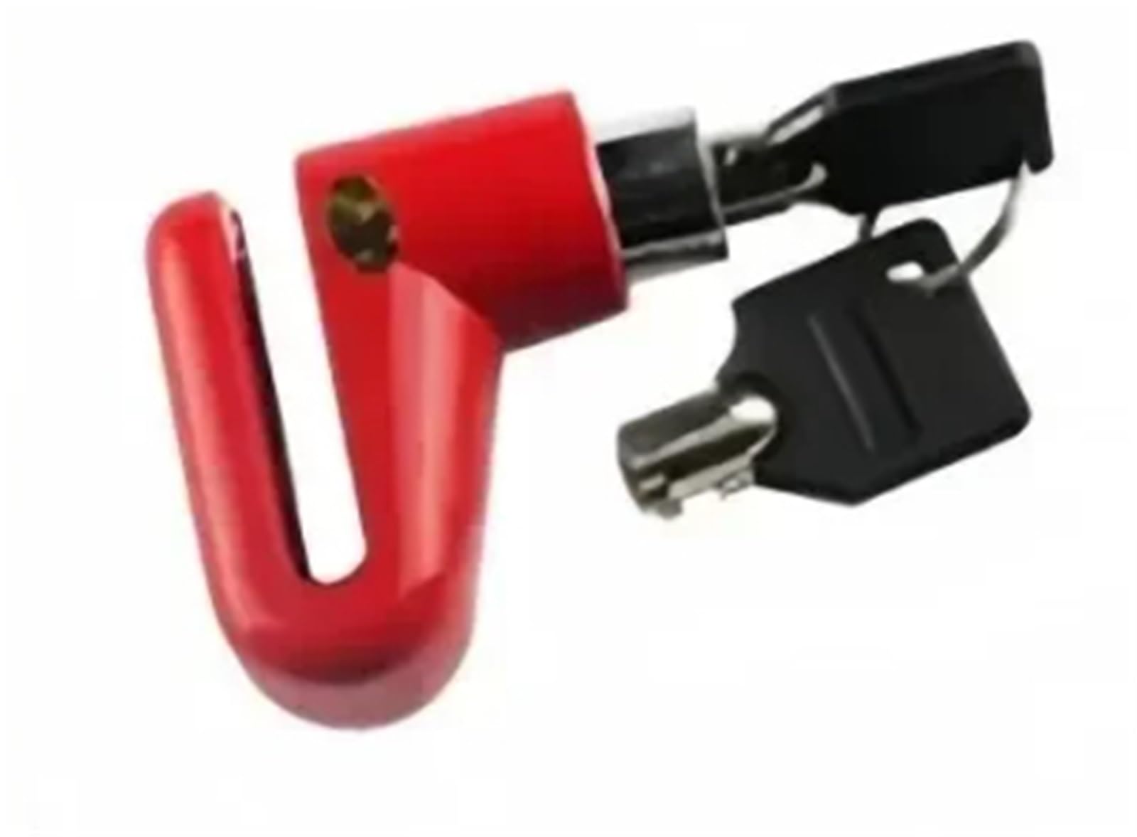 Poayuewr Metal Red Handlebar Lock,Brake Throttle Lock Lock Motorcycle Brake Disc Electric Stacked Anti-Theft Anti-Theft