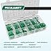 270 Pieces Seal Gasket Washer, 18 Sizes Sealing ORings Gasket Assortment Set, Rubber Washer Orings for A/C Professional Plumbing Automotive (Green)