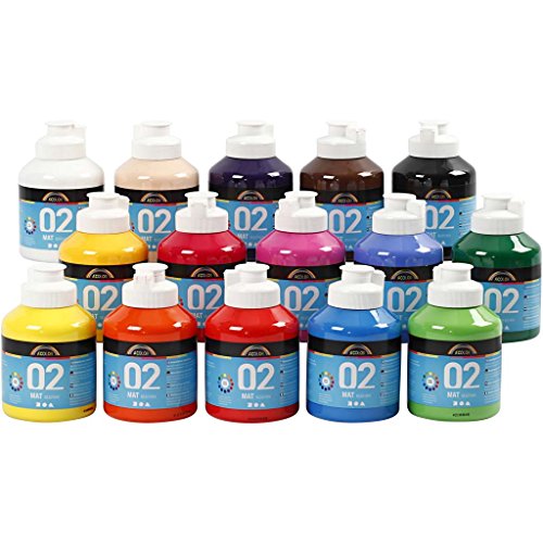 Pintura acrAlica A-Color, 02-mate, 15x500ml