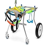 [Installation facile, réglable et portable] Le fauteuil roulant pour chien est facile à installer, entièrement réglable en hauteur, en longueur et en largeur, et portable grâce à son cadre en aluminium de qualité aéronautique léger et de haute qualité pour un confort et une mobilité optimaux Les animaux domestiques aiment marcher et courir avec eux.