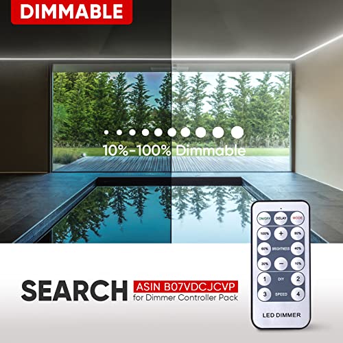 Shine Decor Led Neon Rope Lights 150Ft, Dimmable Neon Led Strip Lights 6500K Cool White 120Leds/M Flexible, Etl-Listed 110V-120V Ac Rope Lights Waterproof, Custom Cuttable Neon Lighting For In&Outdoor #TOP4