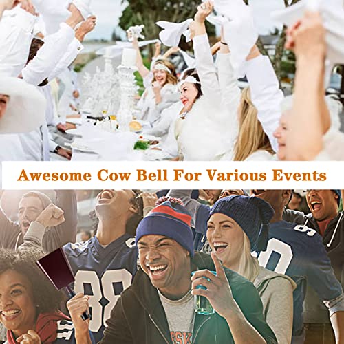 image for Musfunny Steel Cow Bell with Handle Cowbells,Cheering Bell and Loud No