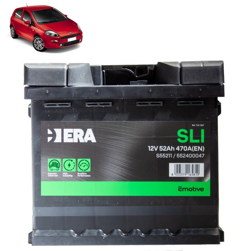 Batteria 50Ah per Fiat Punto 1.2 1.4 benzina 2005+