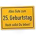Produktbild DankeDir! 25. Geburtstag Stadtschild - Kunststoff Schild, Geschenk 25. Geburtstag, Geschenkidee Geburtstagsgeschenk Fünfundzwanzigsten, Geburtstagsdeko/Partydeko/Party Zubehör/Geburtstagskarte